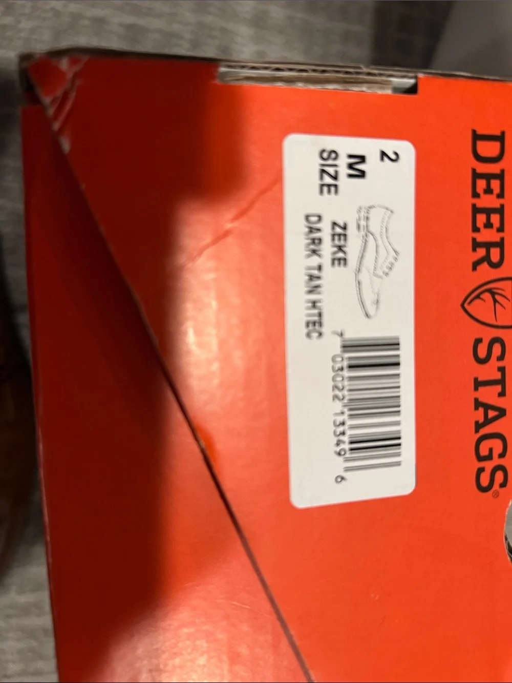 Kids Dark Tan Lace-Up Deer Stags Shoes